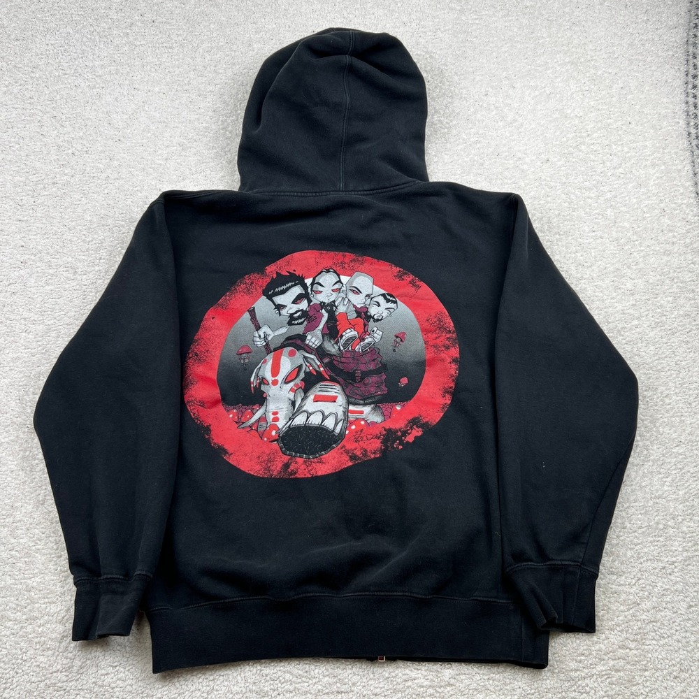 Vintage Y2k System Of A Down Hoodie Men XL Black Zip Up Band Merch Rock Music - Picture 6 of 8
